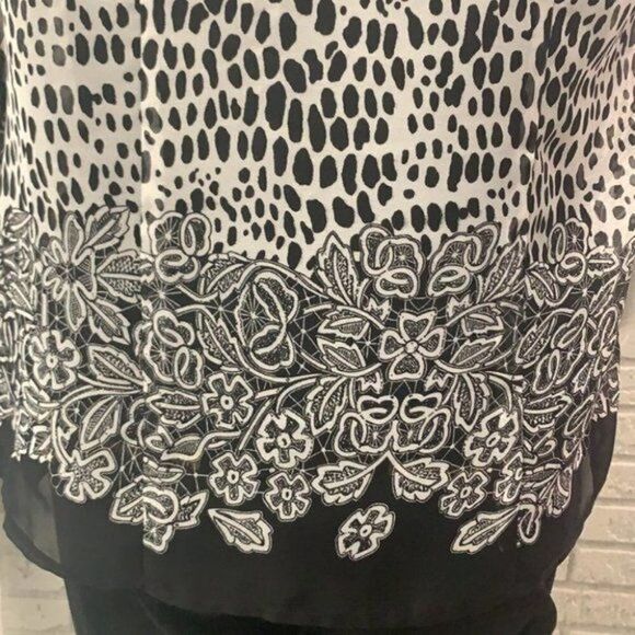 MJ Collection See Through Button Front Blouse Size S - Picture 8 of 11